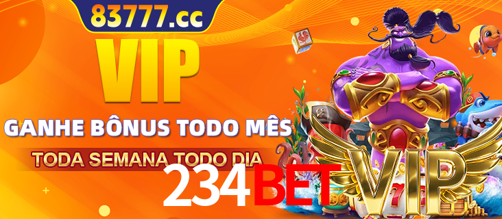 Banner promocional do 234BET oferecendo 100% de recompensas adicionais contínuas para quem fizer o login diário (Daily sign-in), com um mascote de coelho.